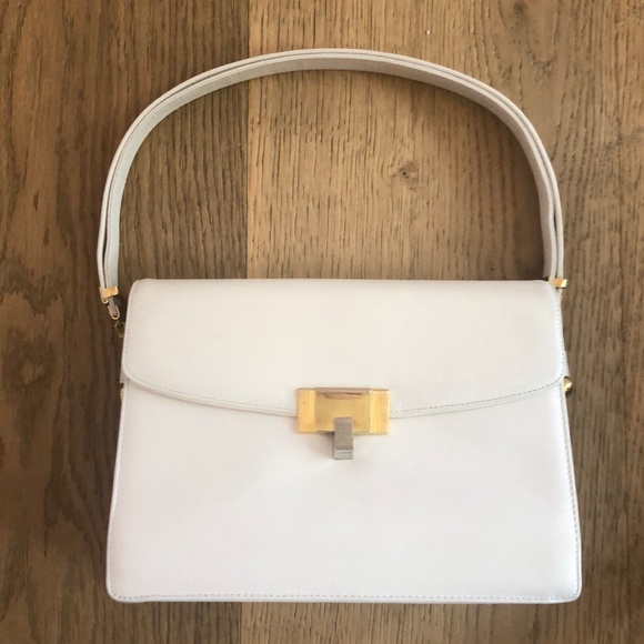 Koret Bags Vintage Koret Genuine Leather White Handbag Poshmark